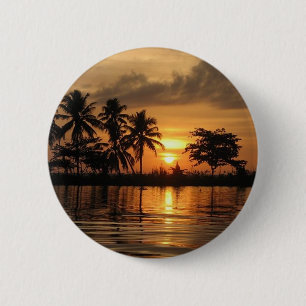 Macaron Rond 5 Cm coucher du soleil. India4.tropics.India.dreamland