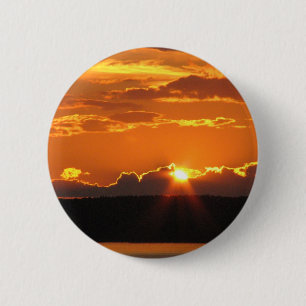 Macaron Rond 5 Cm Coucher du soleil magnifique