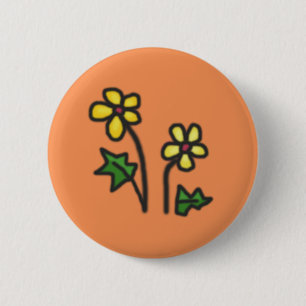 Macaron Rond 5 Cm Couleur douce tirée de coutume de fleurs