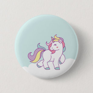 Macaron Rond 5 Cm Couleur en pastel de licorne magique mignonne