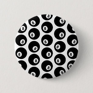 Macaron Rond 5 Cm COULEUR PERSONNALISÉE DU Motif Billard de huit ba