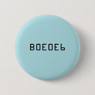Macaron Rond 5 Cm Couleur solide de bleu de poudre avec le nombre B0