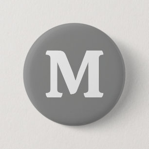 Macaron Rond 5 Cm Couleur solide gris lune
