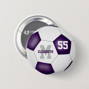 Macaron Rond 5 Cm couleur violet blanc de l'équipe de football perso