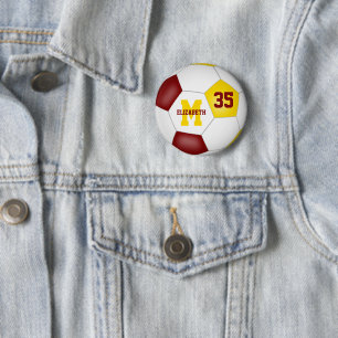 Macaron Rond 5 Cm Couleurs de l'équipe de football masculin filles e