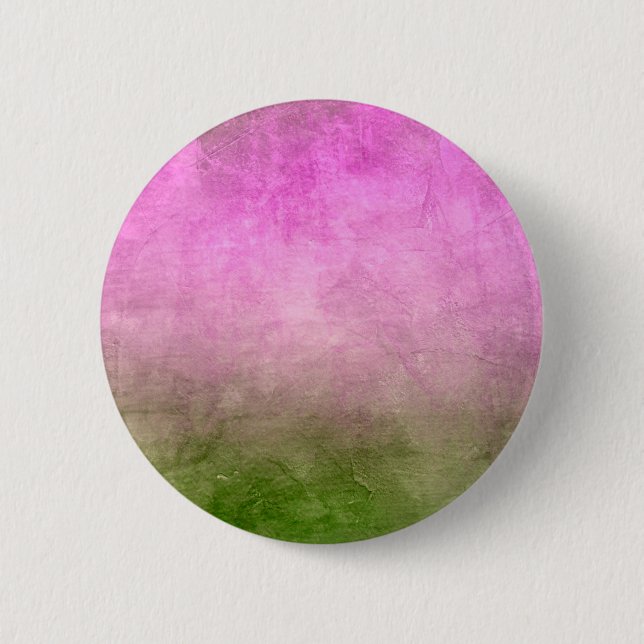 Macaron Rond 5 Cm Couleurs Grunge - Rose & Vert (Devant)