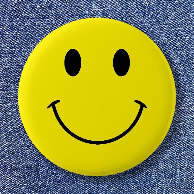 Macaron Rond 5 Cm Couleurs personnalisées Joli sourire rétro (Custom Colors Cute Retro Smile Button)