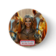 Country Gals Horse Lady pour Trump/Vance Button