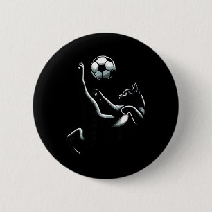 Macaron Rond 5 Cm Coup de pied de vélo Black Cat - Fans de football