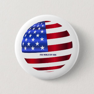 Macaron Rond 5 Cm Coupe du Monde FIFA USA Drapeau