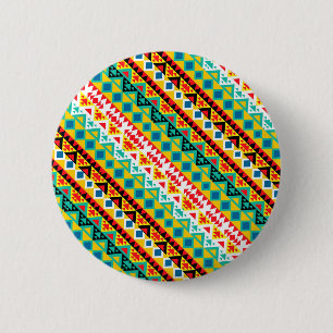 Macaron Rond 5 Cm Coupe en papier design motif aztèque coloré