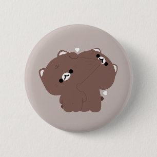 Macaron Rond 5 Cm Couple de chats birmans