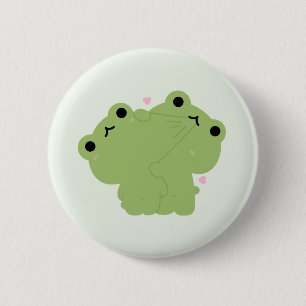 Macaron Rond 5 Cm Couple de grenouille