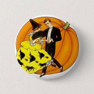 Macaron Rond 5 Cm Couple d'Halloween