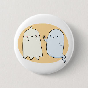 Macaron Rond 5 Cm Couple migre Kawaii Ghost