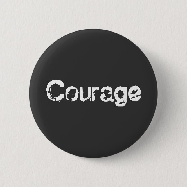 Macaron Rond 5 Cm Courage (Devant)