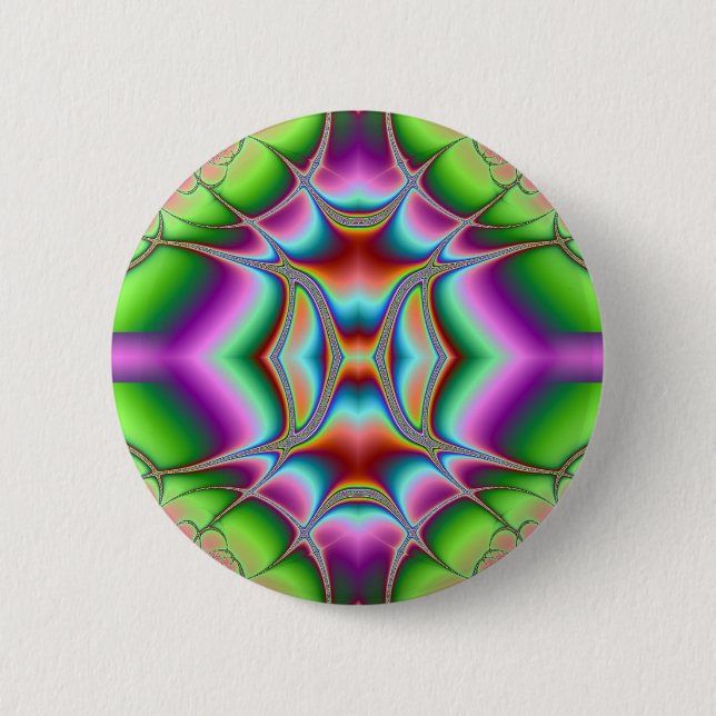 Macaron Rond 5 Cm Courbes brillantes (Devant)