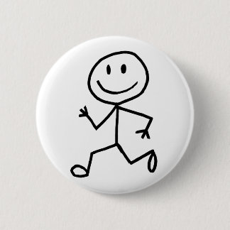 Macaron Rond 5 Cm Coureur de Stickman