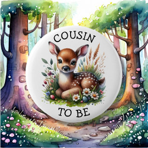 Macaron Rond 5 Cm Cousin   Baby shower à thème Woodland