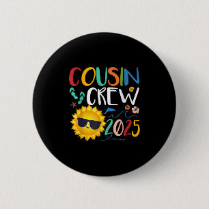 Macaron Rond 5 Cm Cousin Crew 2025 Shirt Family Vacation Beach