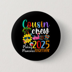 Macaron Rond 5 Cm Cousin Crew 2025 Summer Vacation Beach Voyage en f