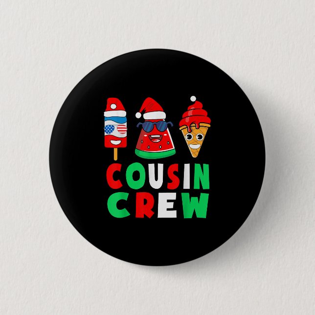 Macaron Rond 5 Cm Cousin Crew Christmas In July Squad Pajamas Matchi (Devant)