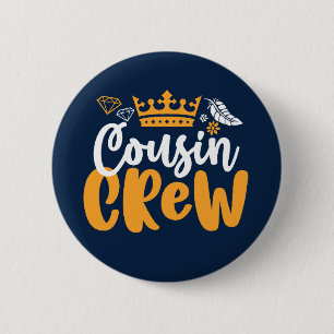 Macaron Rond 5 Cm Cousin Crew Girls and Boys Family Reunion