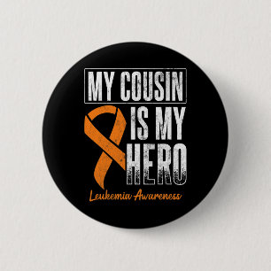 Macaron Rond 5 Cm Cousin Mon héros Leucémie Cancer Leucémie Sensibil