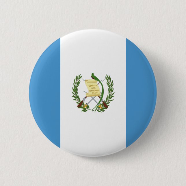 Macaron Rond 5 Cm Coût bas ! Drapeau du Guatemala (Devant)