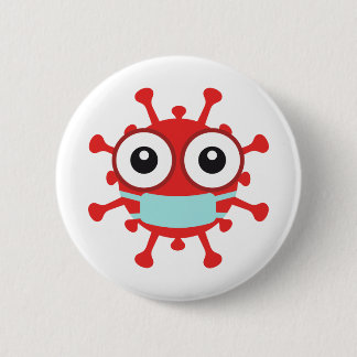 Macaron Rond 5 Cm Covid 19 Coronavirus
