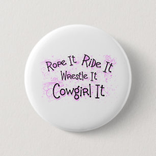 Macaron Rond 5 Cm Cow-girl