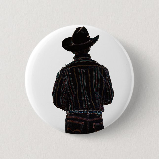 Macaron Rond 5 Cm cowboy (Devant)