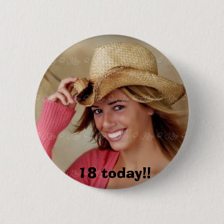 Macaron Rond 5 Cm cowboy, 18 aujourd'hui ! !