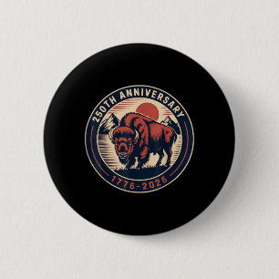 Macaron Rond 5 Cm Cowboy 250 TH 4TH de juillet Drapeau 1776 2026 250