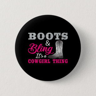 Macaron Rond 5 Cm Cowgirl Boling Bling Country Lover Music Life