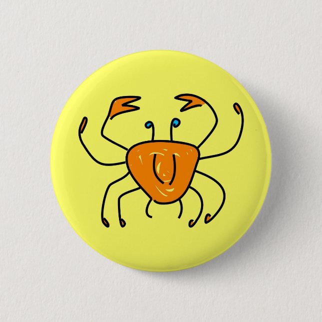 Macaron Rond 5 Cm crabe (Devant)