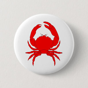 Macaron Rond 5 Cm Crabe-crabe-crabe-océan-éponge-drôle-caricature-me