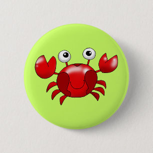 Macaron Rond 5 Cm Crabe rouge