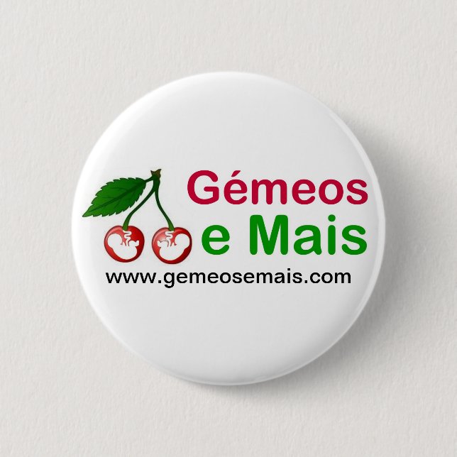 Macaron Rond 5 Cm Crachat Jumelés et Plus (Devant)