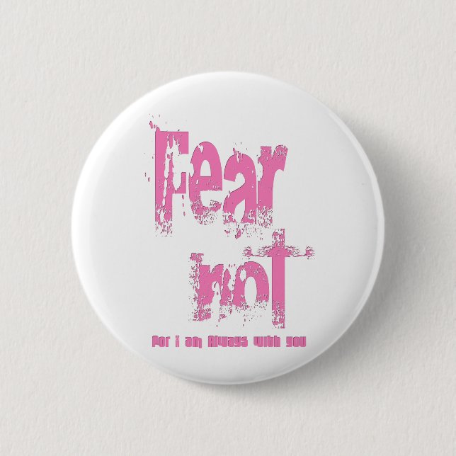 Macaron Rond 5 Cm Crainte pas Christian Rose Grunge (Devant)