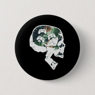 Macaron Rond 5 Cm Crâne de joueur drôle de jeu vidéo hommes garçons