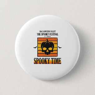 Macaron Rond 5 Cm Crâne d'Halloween Drôle Épouvantable Citation Vint