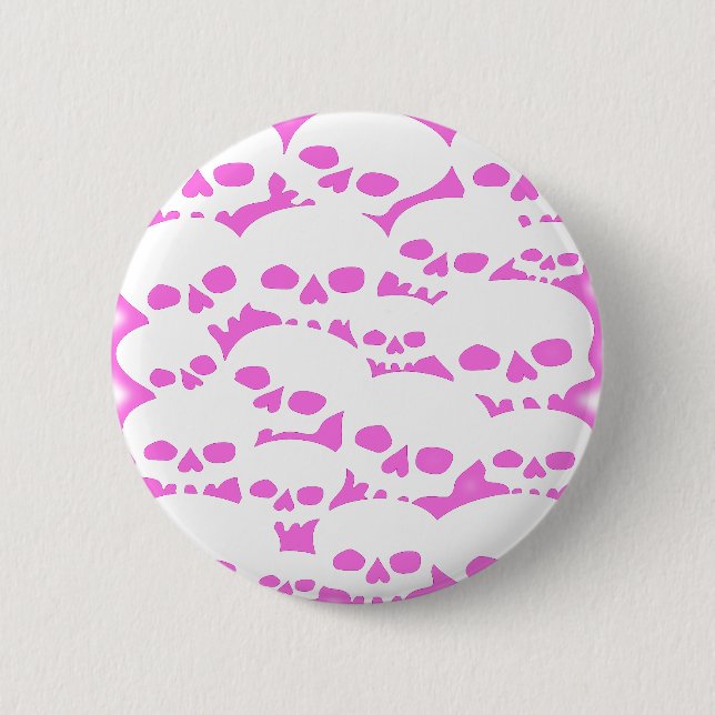 Macaron Rond 5 Cm Crânes d'enfant de scène (Devant)