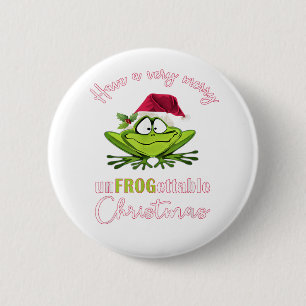Macaron Rond 5 Cm Crapaud Elfe Grenouille Jeu de Mots Totalement Prê
