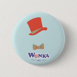 Macaron Rond 5 Cm Cravate Wonka Top Hat & Bow