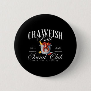 Macaron Rond 5 Cm Crawfish Boil Social Club Cajun Seafood Festival S