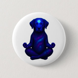 Macaron Rond 5 Cm Crayon Chaos – Mème drôle de chien Griffon de Brux