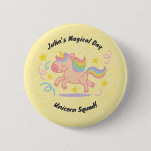 Macaron Rond 5 Cm Crayon Modifiable Style – Licorne Rêve Étincelle