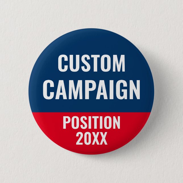 Macaron Rond 5 Cm Create Your Own Election Design Campaign Button (Devant)
