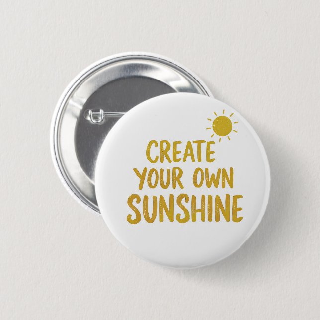 Macaron Rond 5 Cm Create your own sunshine quote on (Devant & derrière)